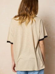 Ringer Oversized Tee Shirt - Small Acts