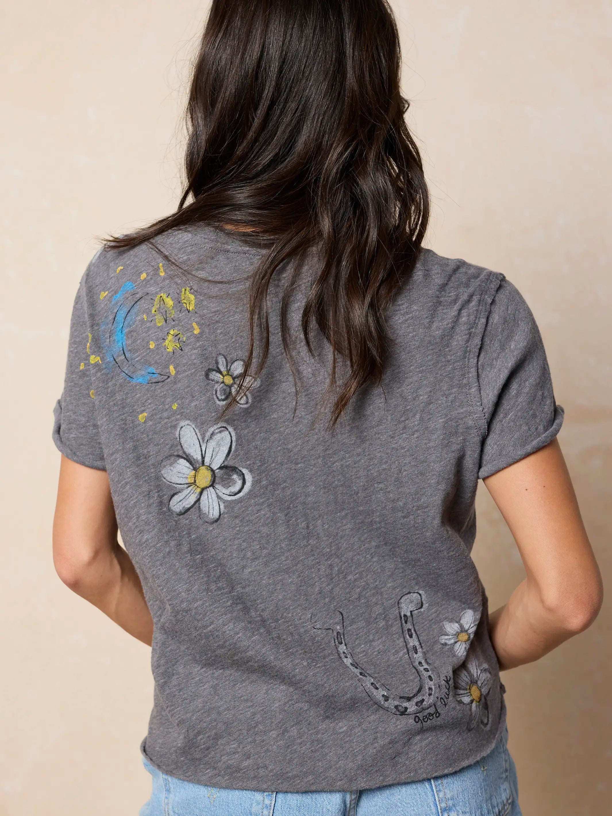 Aidan Cotton Tee - Charcoal