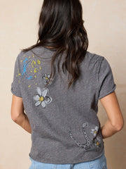 Aidan Cotton Tee - Charcoal