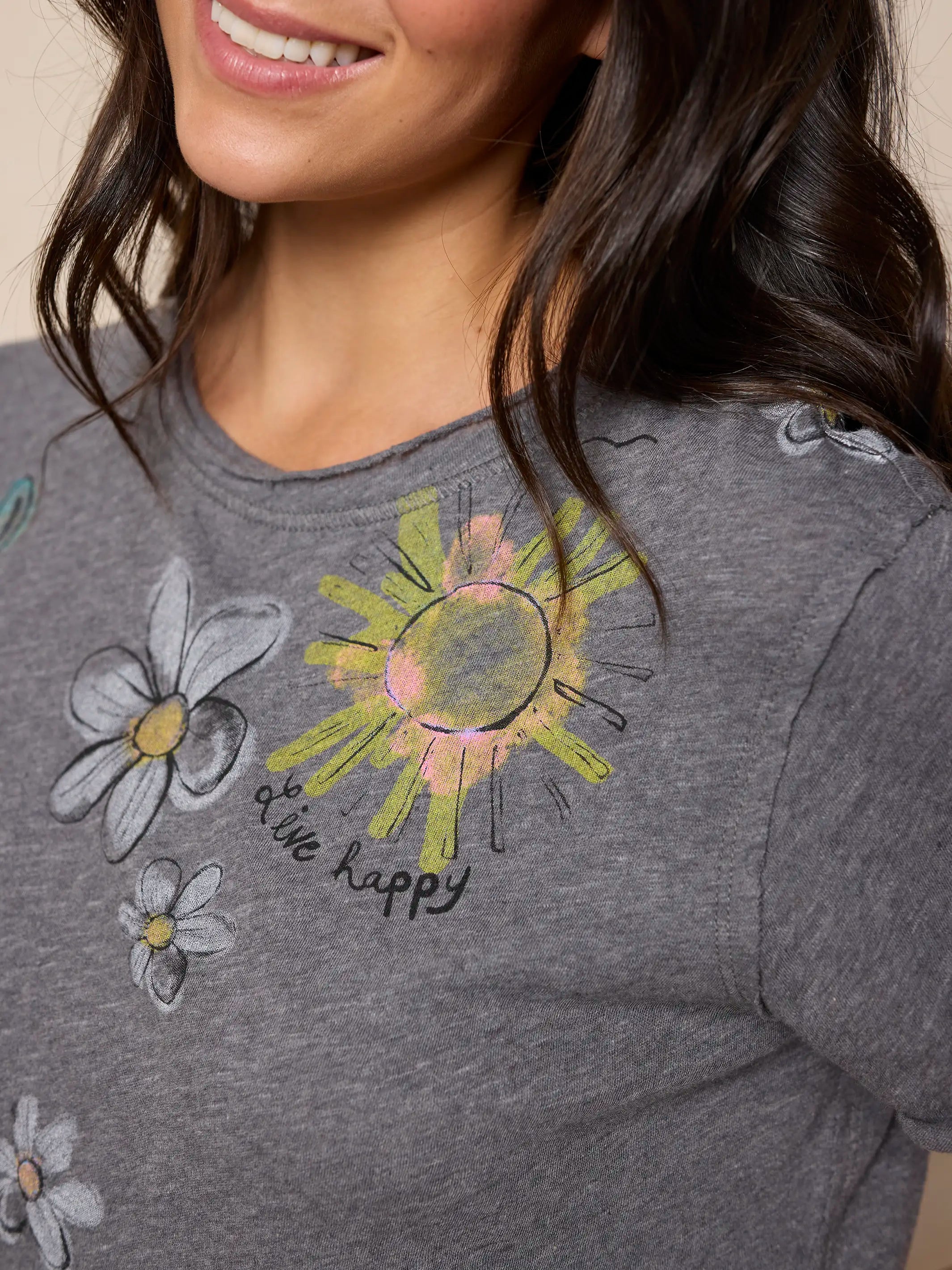 Aidan Cotton Tee - Charcoal