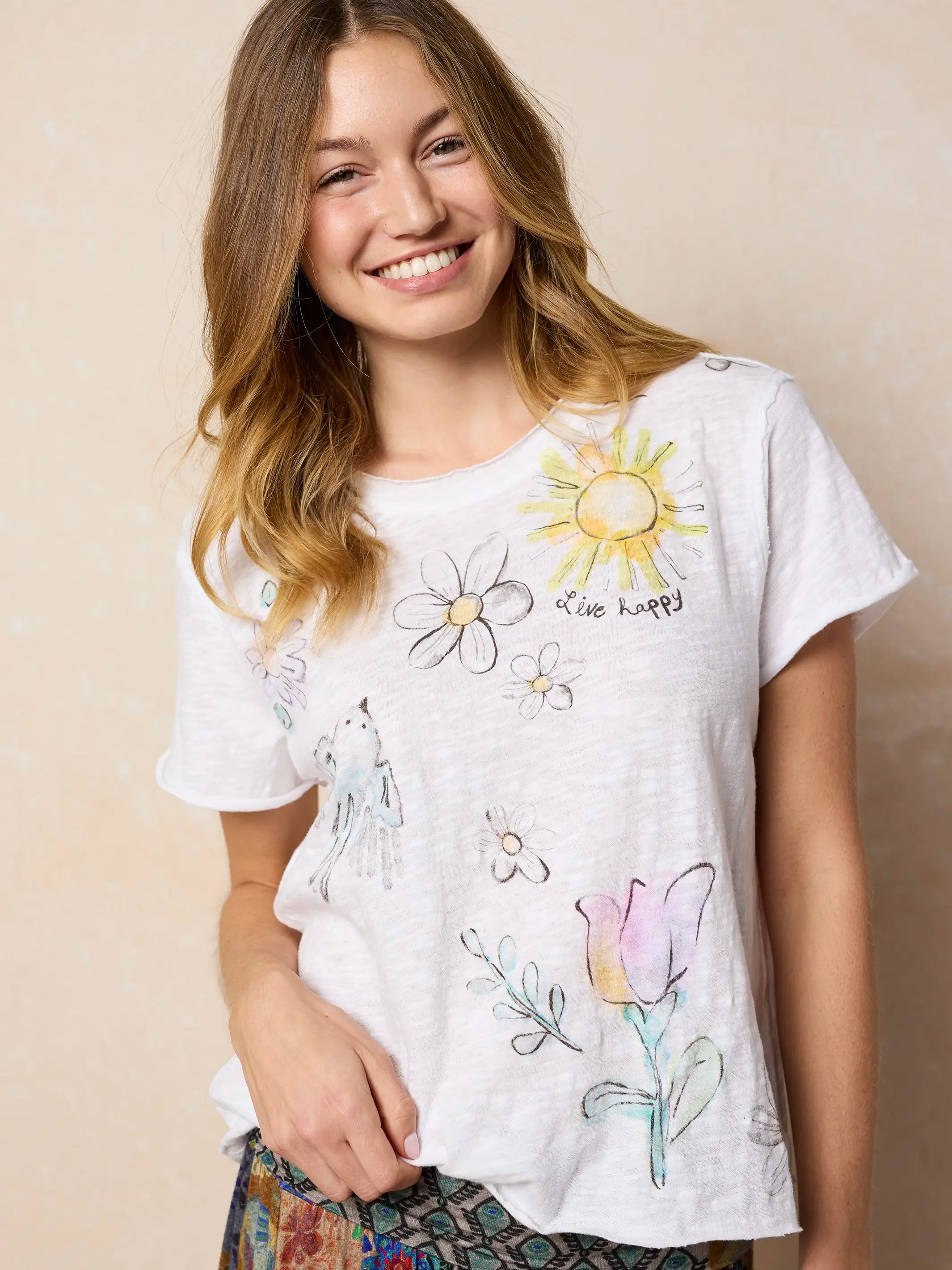 Aidan Cotton Tee - White