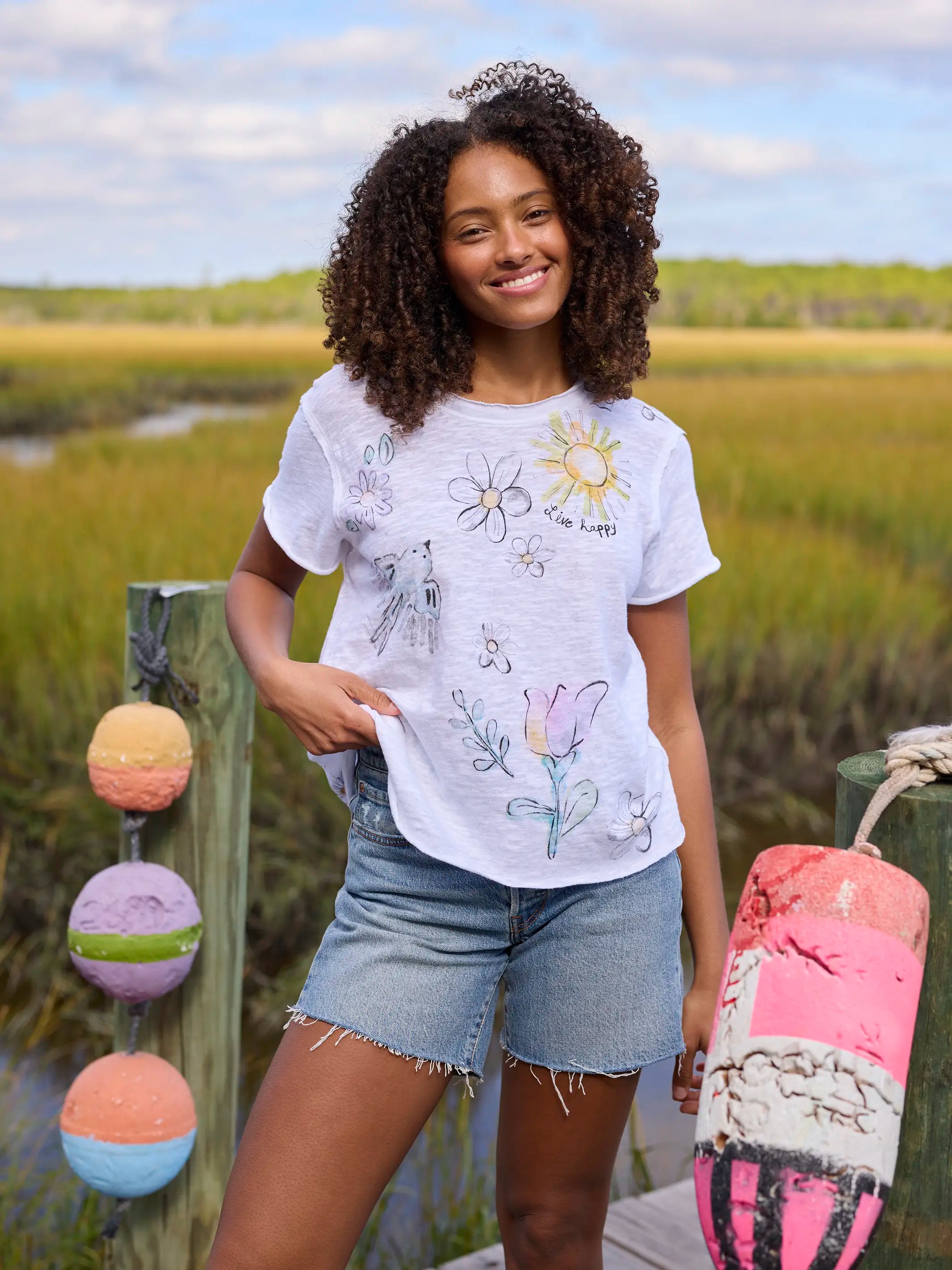 Aidan Cotton Tee - White