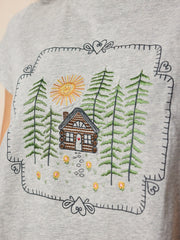 Noah Embroidered Cotton Tee - Cabin
