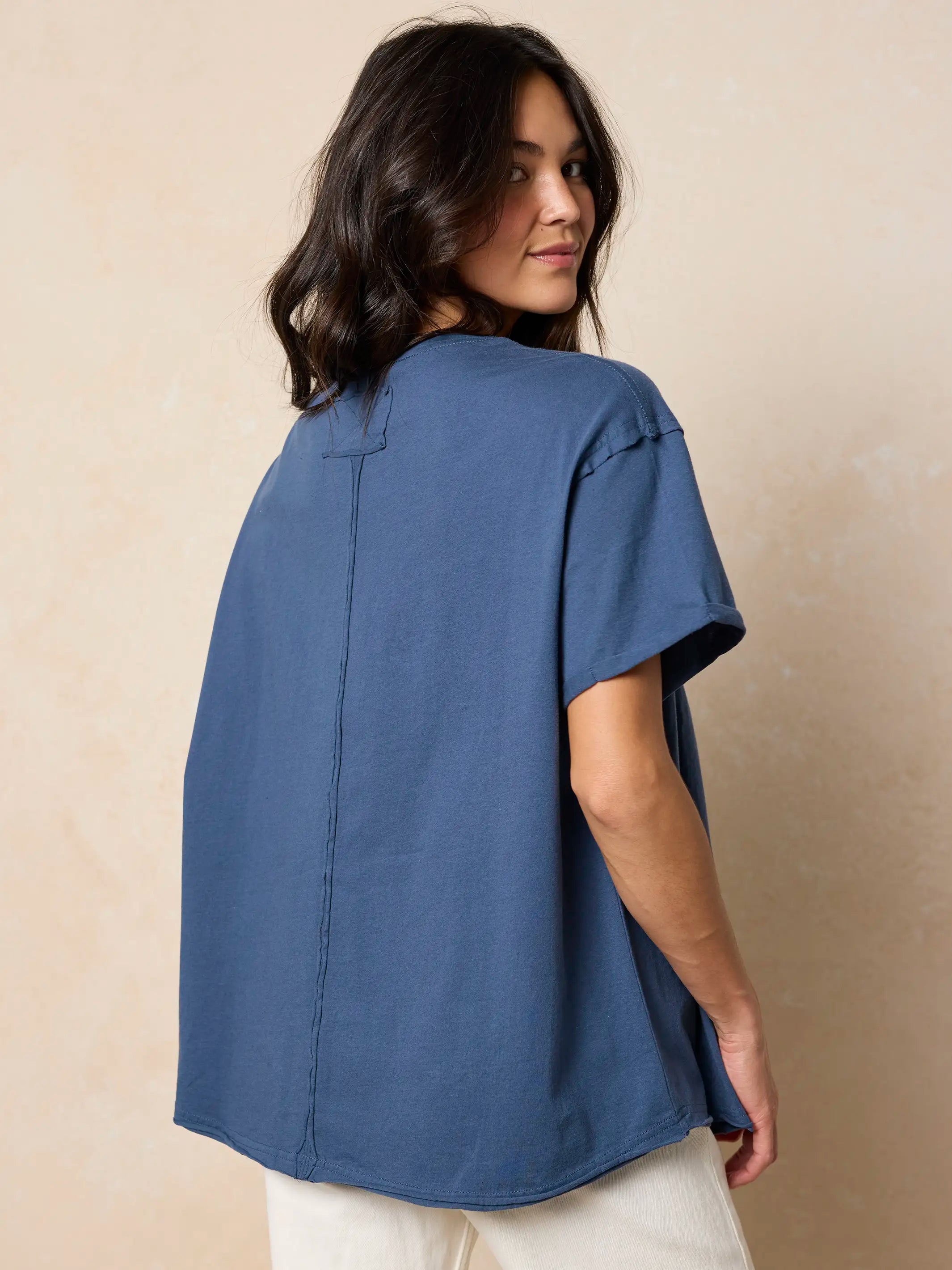 Take It In Cotton Applique Tee - Live Happy