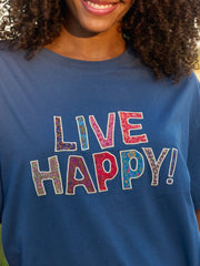Take It In Cotton Applique Tee - Live Happy