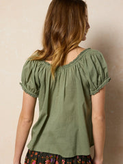 Sweet Nothings Embroidered Cotton Top - Sage