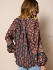 Camille Top - Wildflower Medallion Border