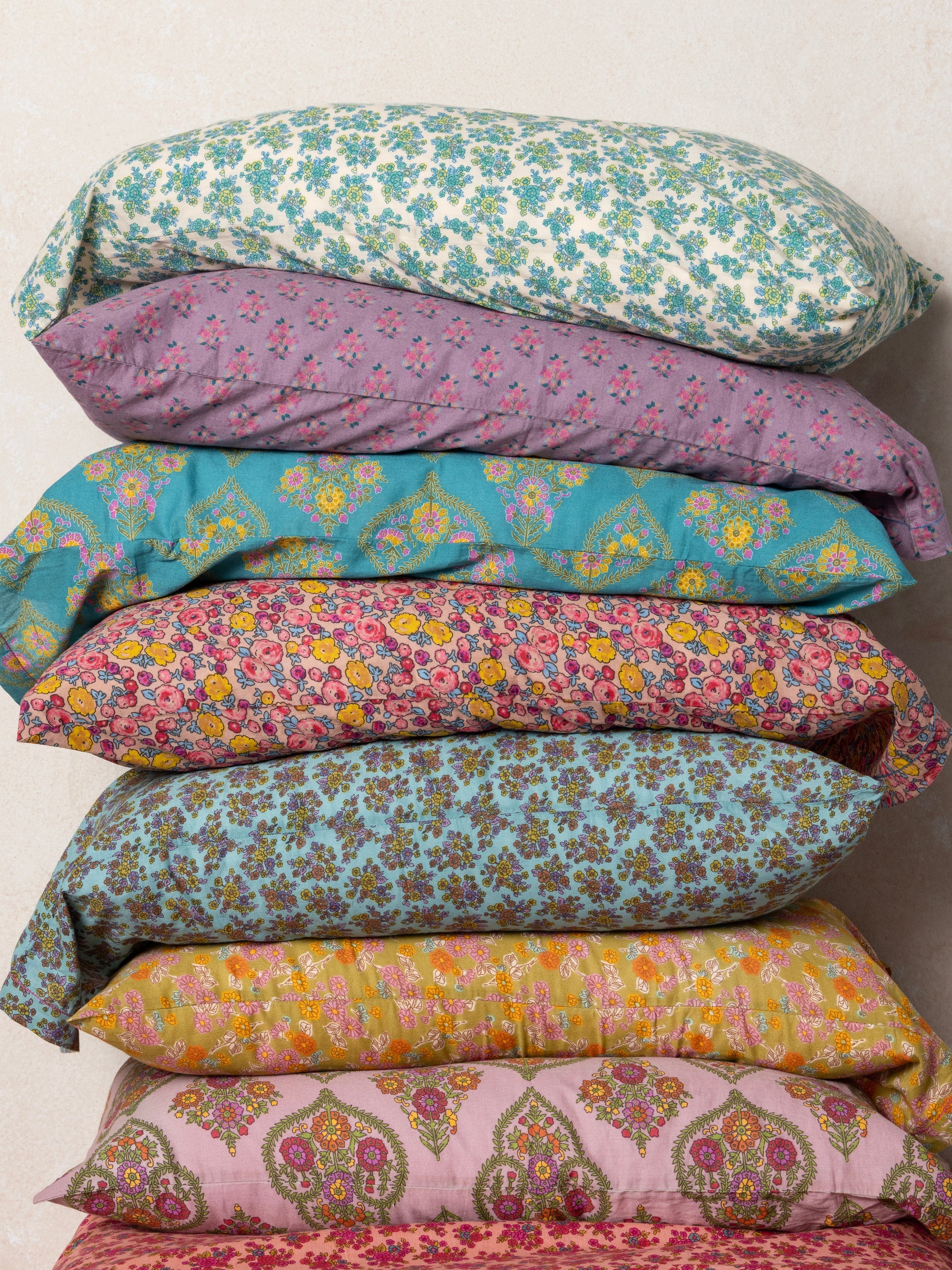 Mix & Match Cotton Pillowcase, Single - Blue Willow Medallion