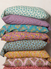 Mix & Match Cotton Pillowcase, Single - Pink Willow Medallion